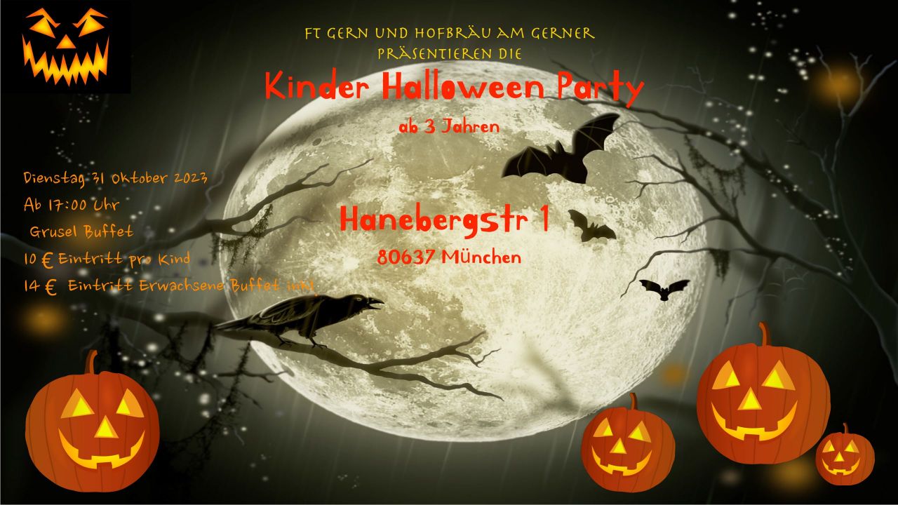 Kinder Halloweenparty am Gerner mit Kürbiswettbewerb