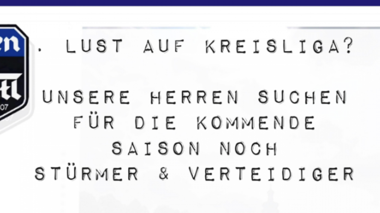 Wir brauchen Verstärkung!! Gerne weitersagen :-)