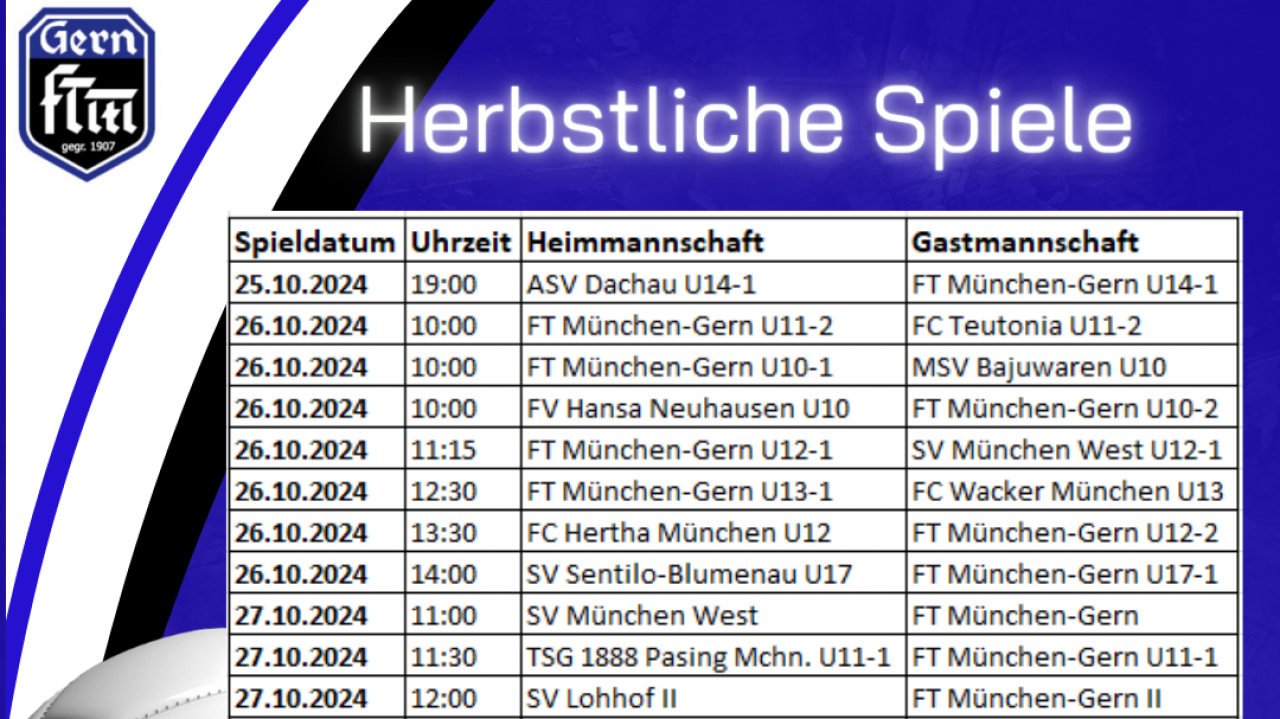 Es herbstelt schwer - gespielt wird dennoch :-)