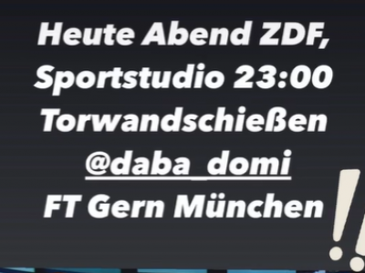 Dominik Dabic heute im Sportstudio!!