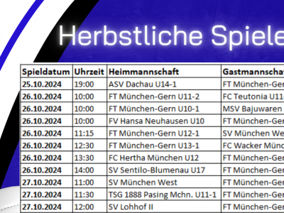 Es herbstelt schwer - gespielt wird dennoch :-)