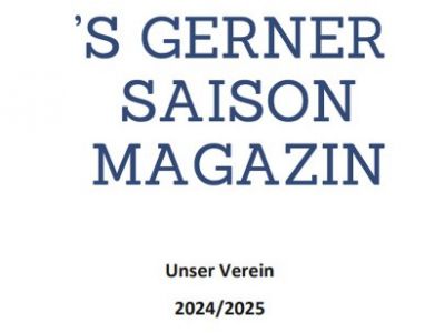 Das druckfrische Gerner Saisonmagazin 2024/2025 ist da